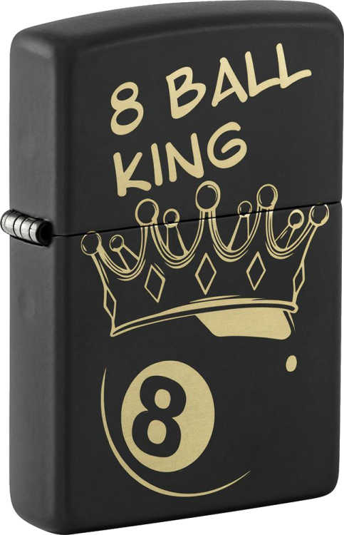 Zippo 8 Ball King Black Matte.png