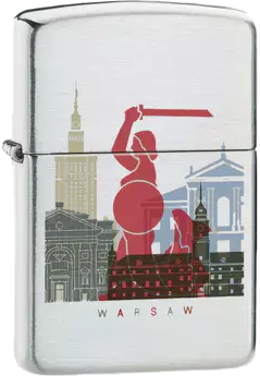 Zapalniczka Zippo Warszawa Chrome.png