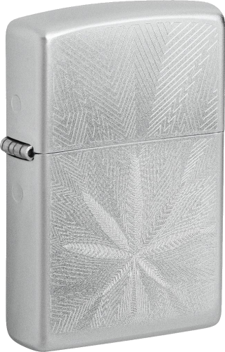Zapalniczka Zippo Cannabis Satin Chrome.png